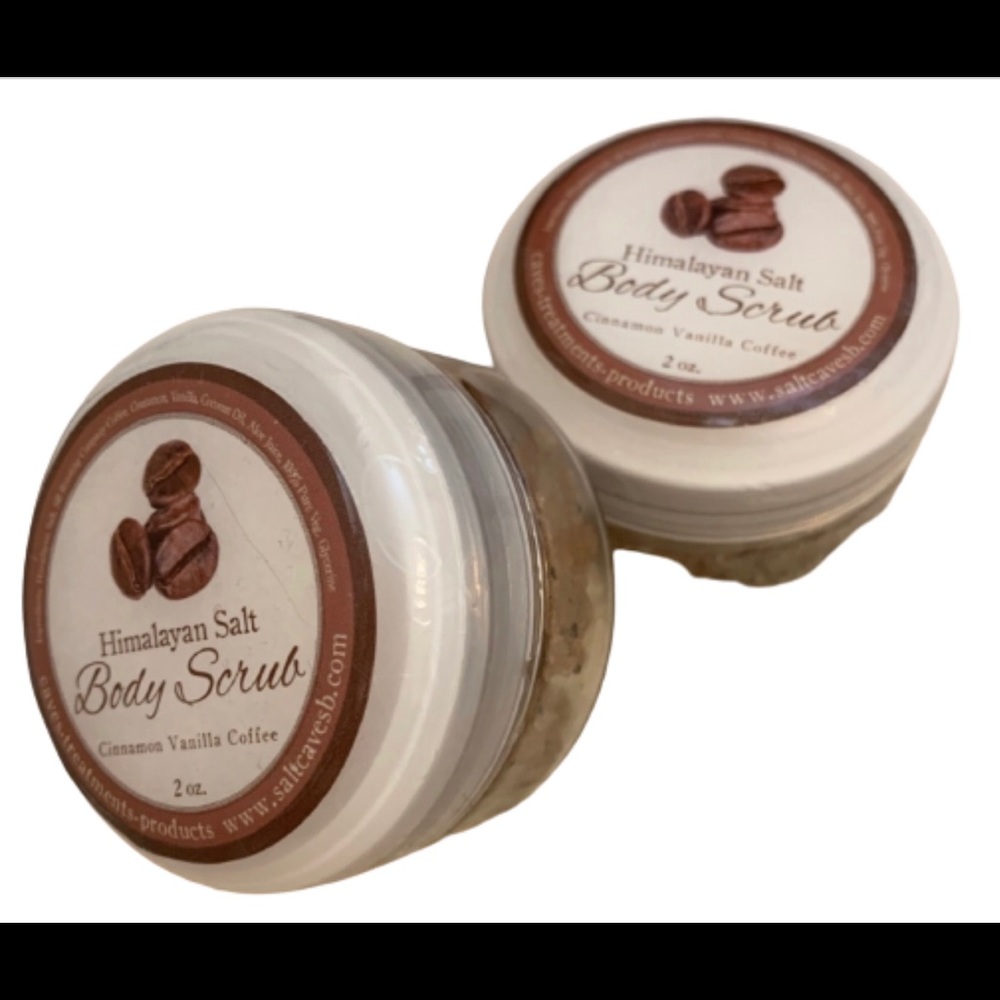 2 Salt scrub Cinnamon Vanilla Coffee scent 2oz
